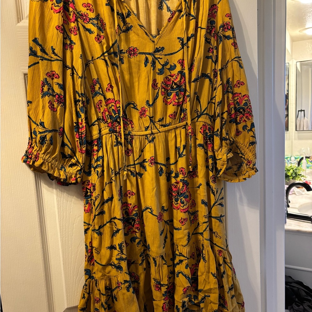 Knox Rose Yellow Floral Mini Dress